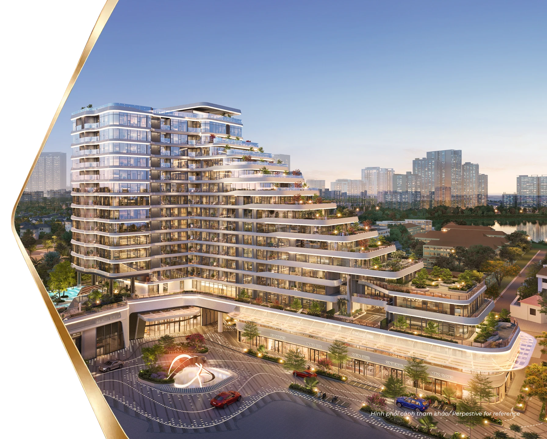 Dự án Triton Crown Tháp A kiến tạo trên ý tưởng siêu du thuyền