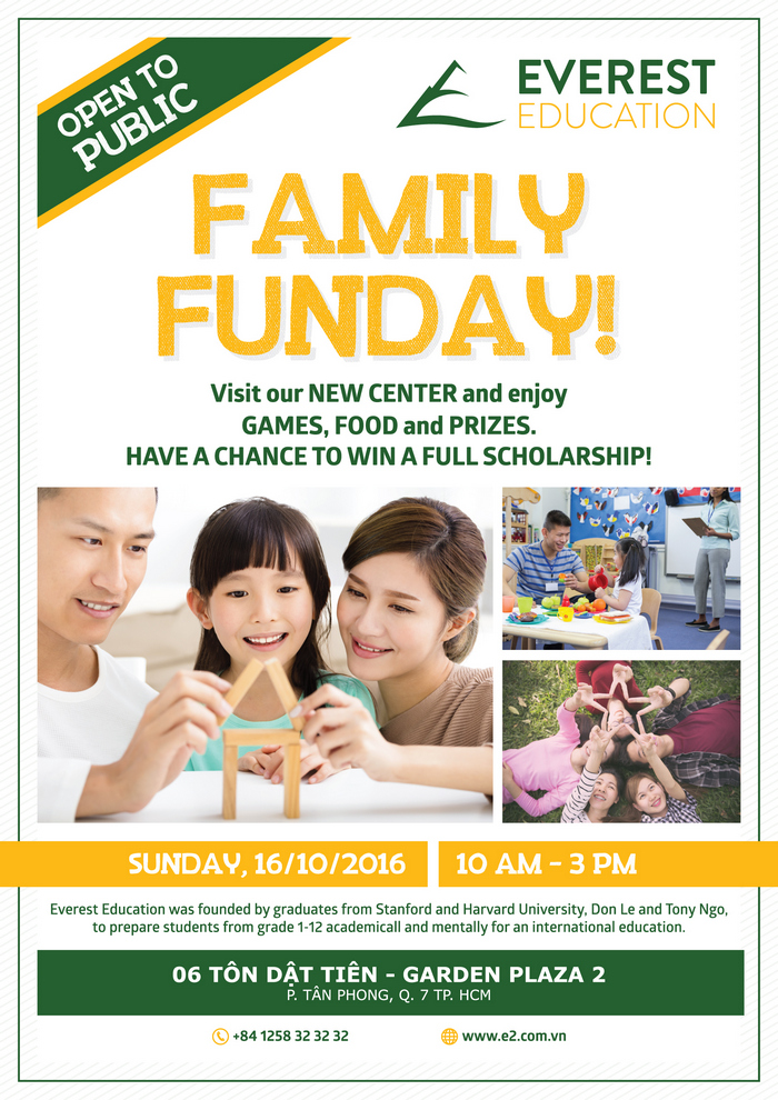 Family Funday and receive gifts from Everest Education