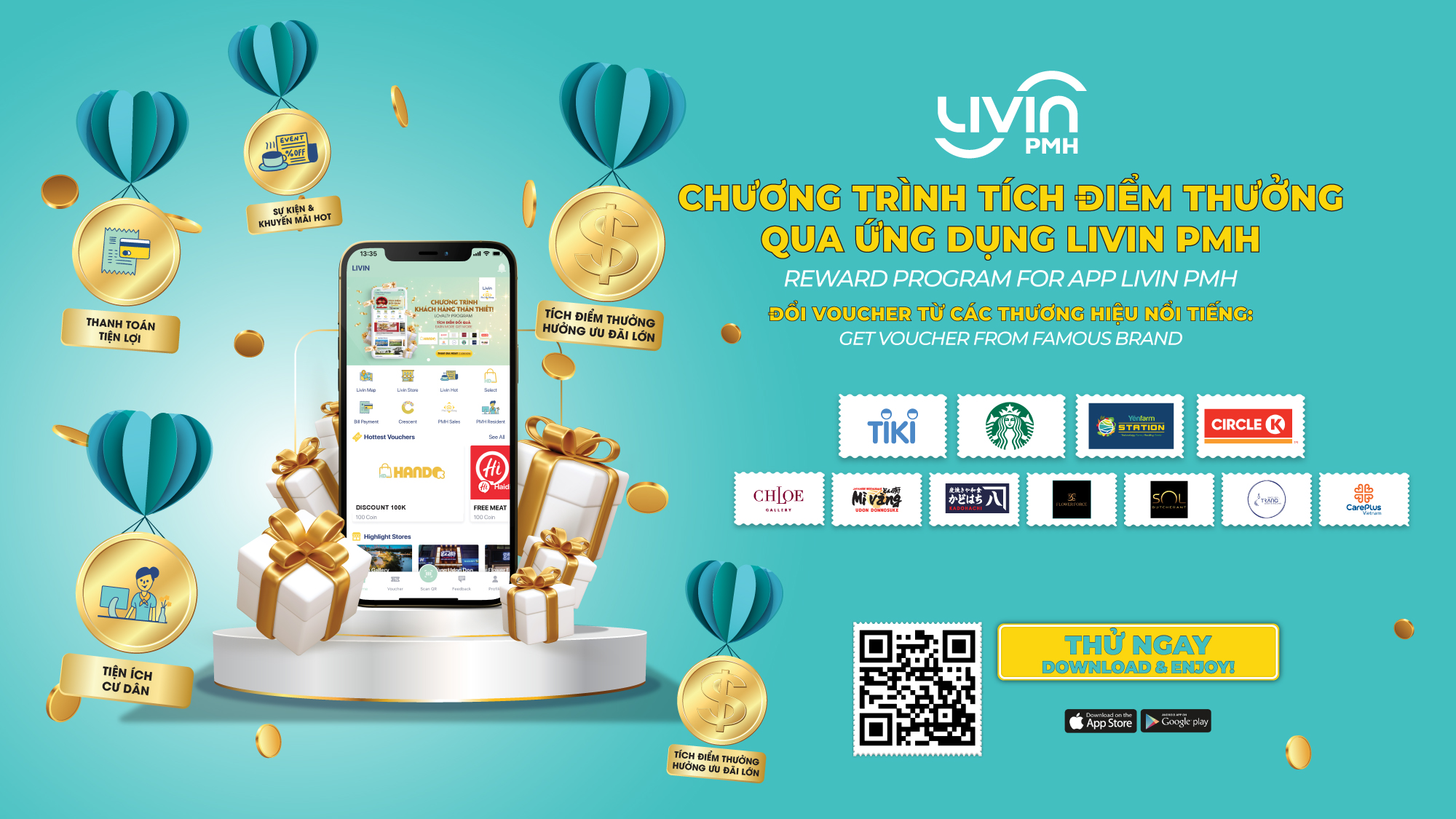 Chương trình “Tích điểm thưởng tại Phú Mỹ Hưng – Livin Coin”
