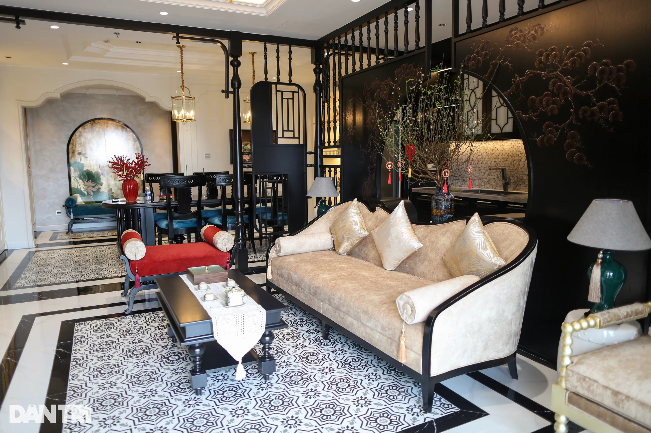 Không gian căn hộ mẫu phong cách Indochine đến từ Prestige