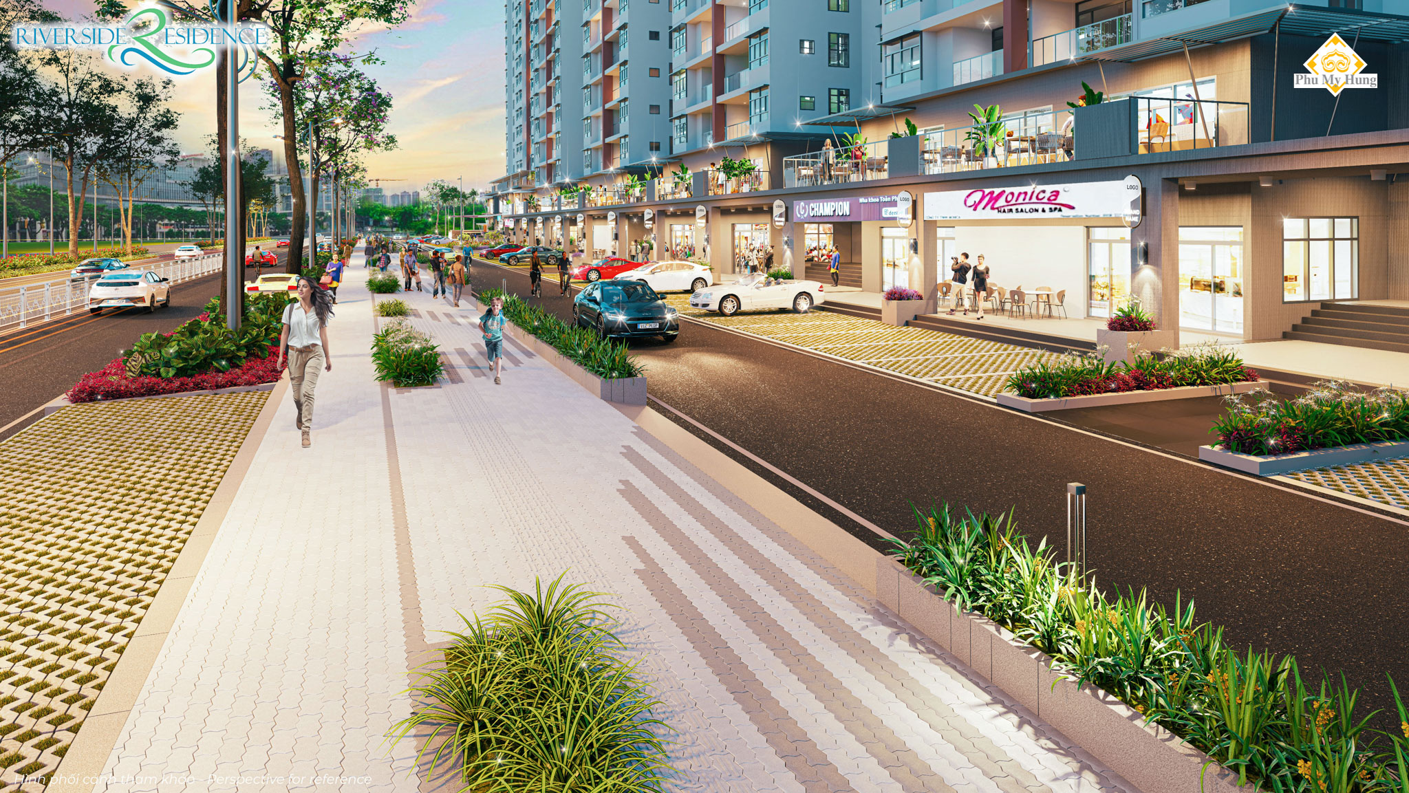 Phố tài chính dịch vụ “TỶ ĐÔ” Nguyễn Lương Bằng thêm đẹp bởi loạt khu phố được nâng cấp cảnh quan