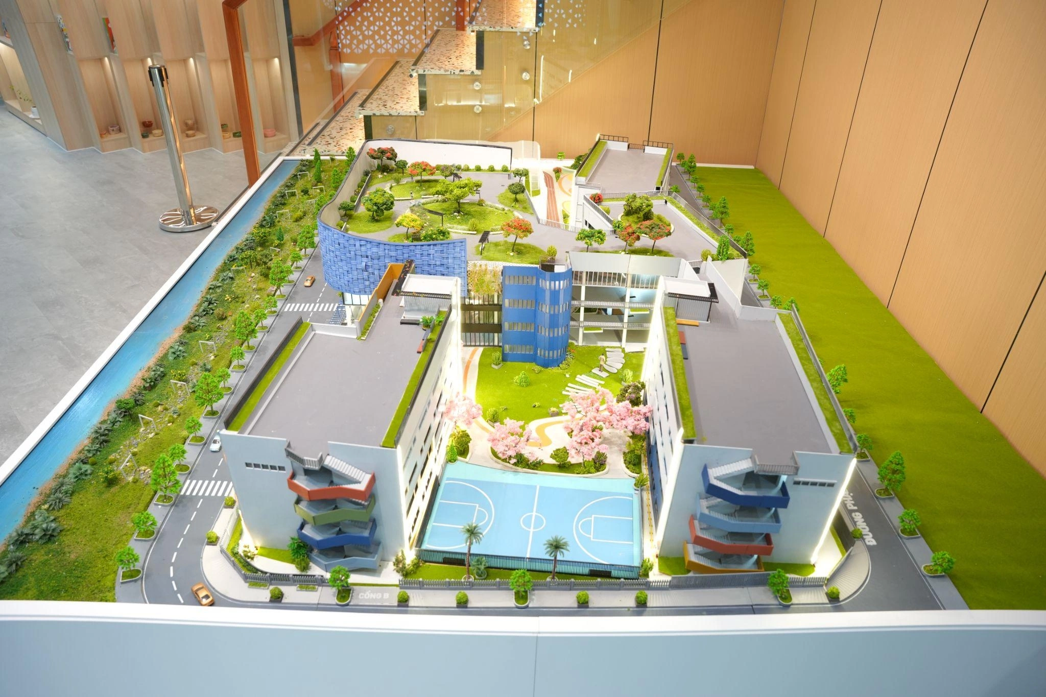 Phối cảnh Wellspring Saigon South, nơi sẵn sàng đón học sinh vào vào tháng 8. Ảnh: Hệ thống trường Phổ thông Liên cấp Song ngữ Quốc tế Wellspring