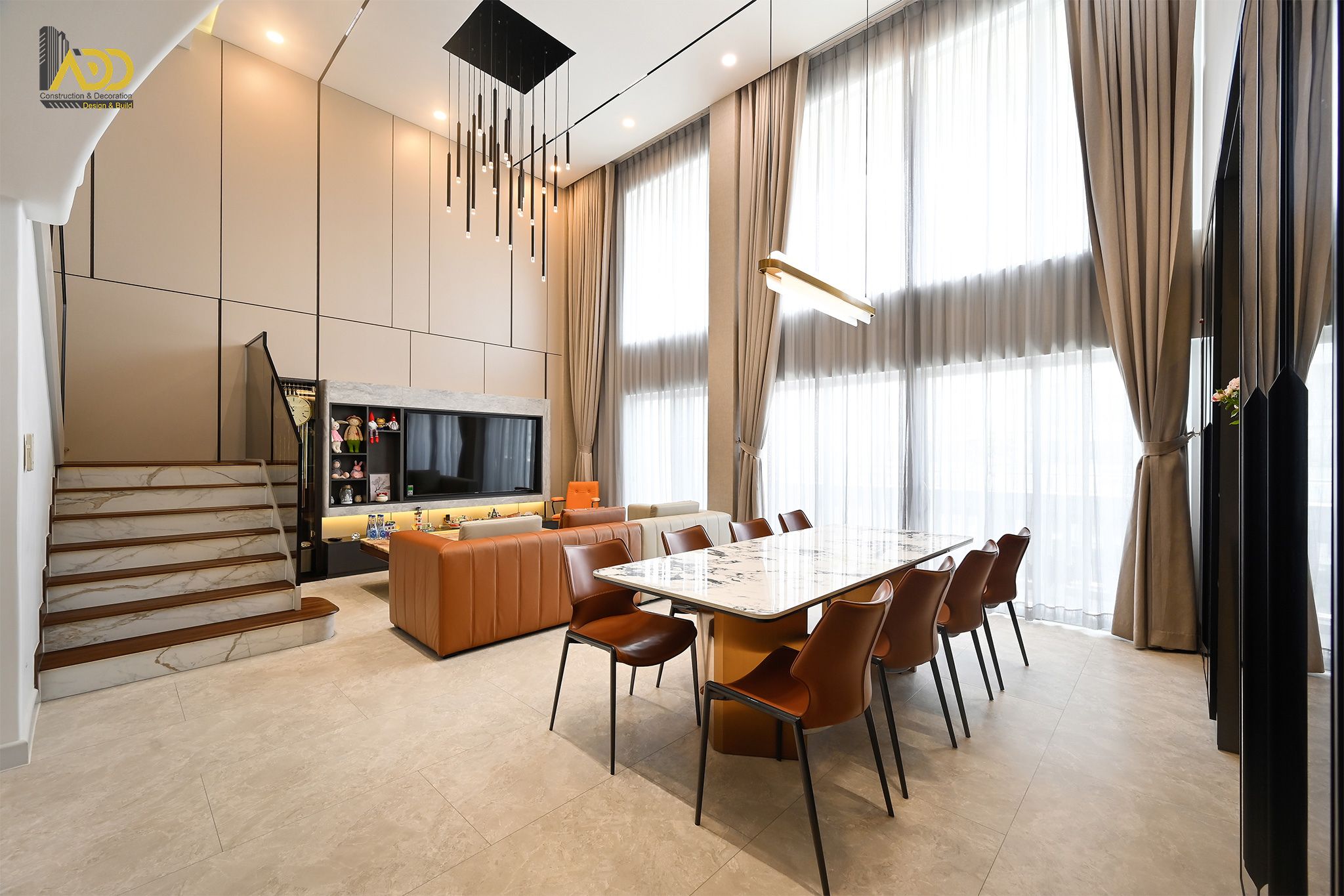 Hình ảnh thực tế căn hộ duplex Mỹ Khánh được thiết kế & thi công trọn gói tại ADD
